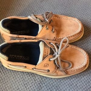 Sperry Top Siders slip on size 2.5 tan